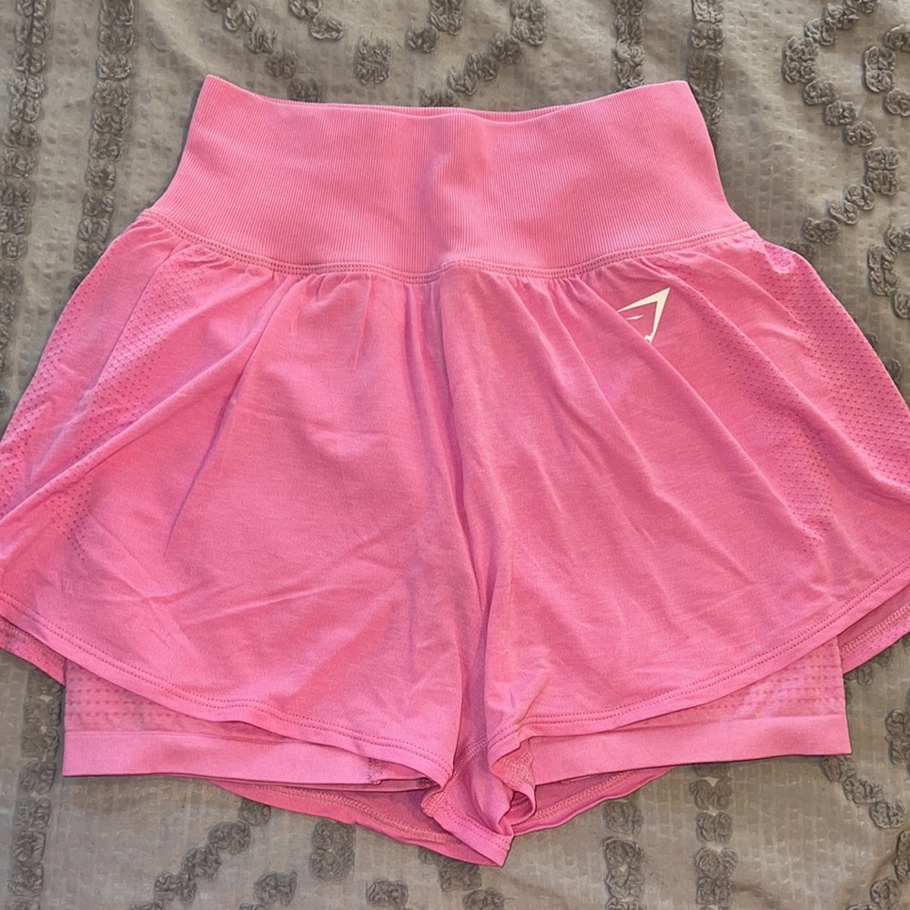 Gymshark Pink High-Waisted Athletic Shorts